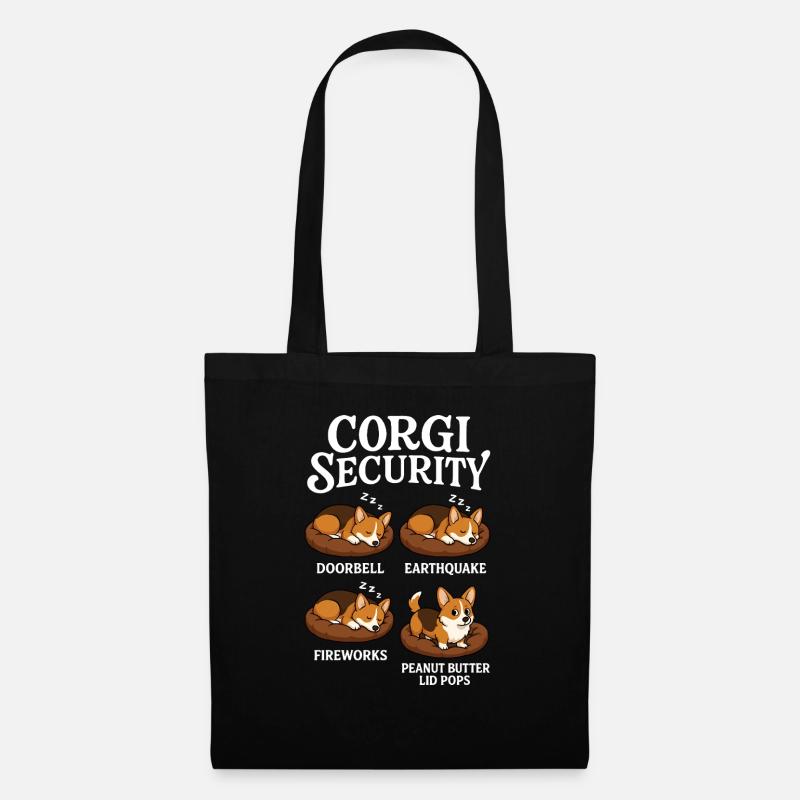 Corgi - Tote Bag - black