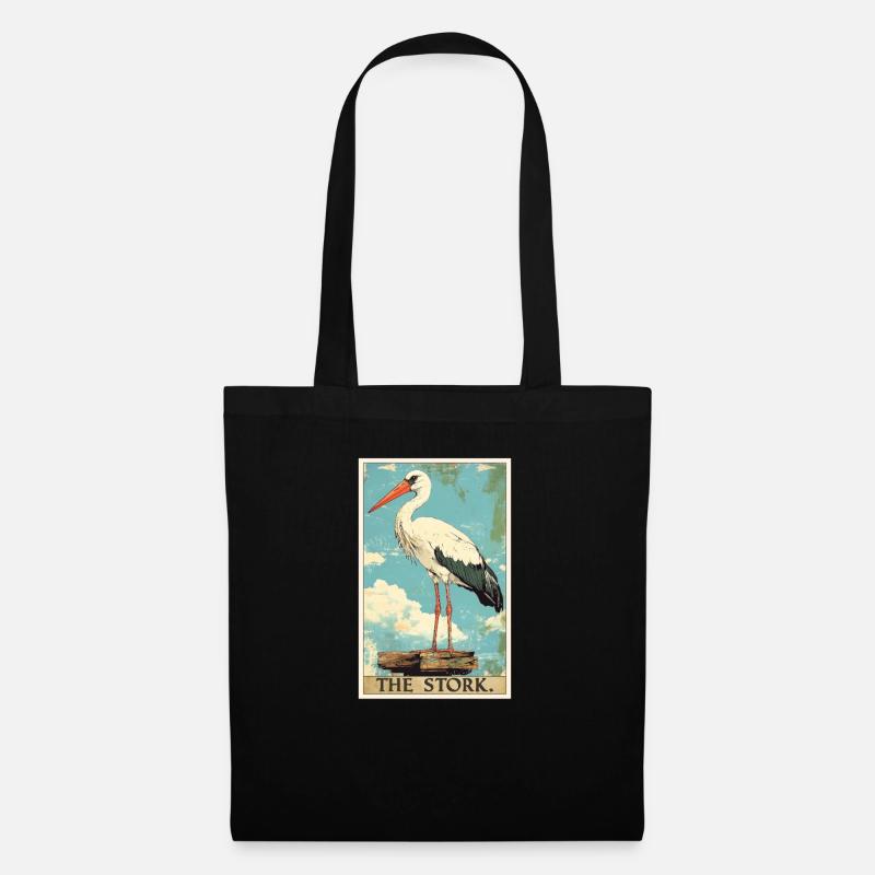 Störche Storch - Stoffbeutel - Schwarz