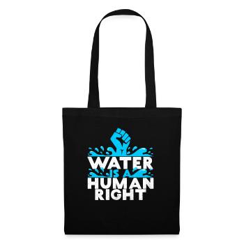 L'EAU EST UNE DÉCLARATION DE DROIT HUMAIN - Sac en tissu - noir - Devant
