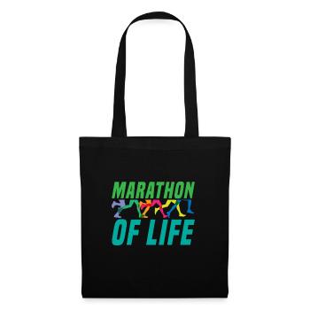 Marathon de course à pied - Sac en tissu - noir - Devant