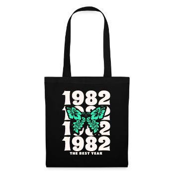 Groovy und Vintage 1982 40-jähriges Jubiläum - Stoffbeutel - Schwarz - Vorne