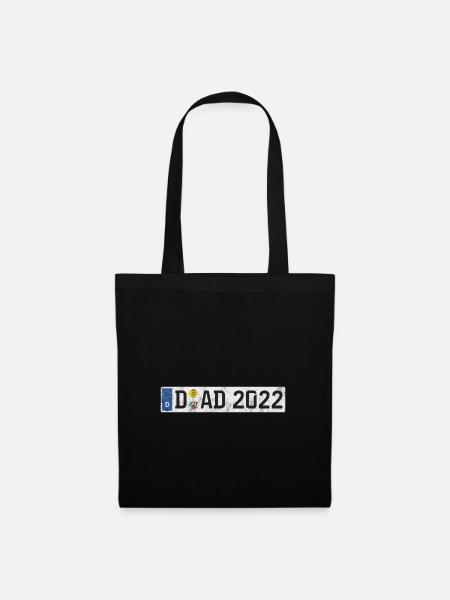 DAD 2022 Auto Kennzeichen Düsseldorf Vater Papa - Stoffbeutel - Schwarz