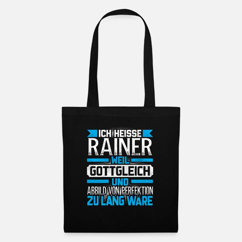 RAINER - Gottgleich Geschenk - Stoffbeutel - Schwarz