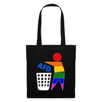 Fck afd - halte deine umwelt sauber - Stoffbeutel - Schwarz - Vorne