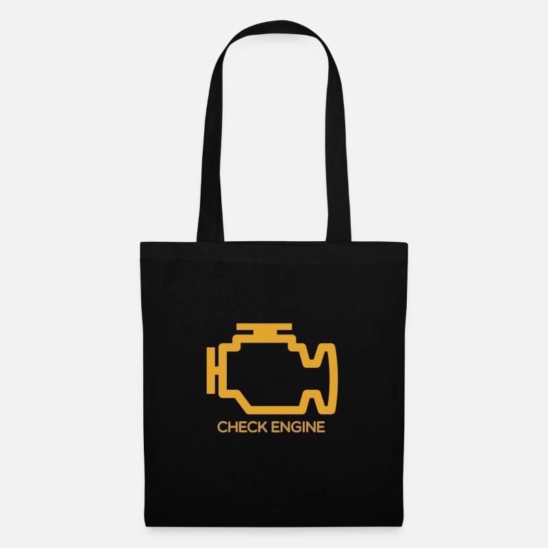 Check Engine - Stoffbeutel - Schwarz