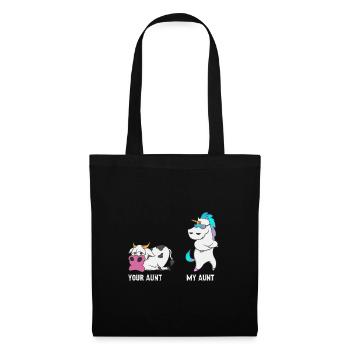 Vache de licorne Votre tante Mon cadeau de tante FR - Sac en tissu - noir - Devant