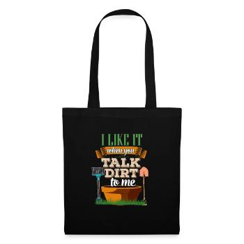 Chemise de jardinage drôle - Sac en tissu - noir - Devant