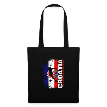 Équipe nationale de Croatie - Cadeaux - Sac en tissu - noir - Devant