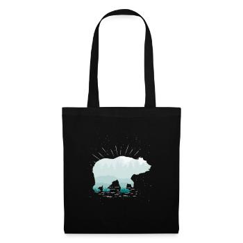 Bear forest brown bear zoo zoo predator gift - Tote Bag - black - Front