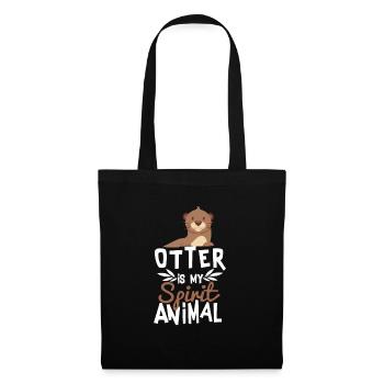 Otter is My Spirit Animal Cute T-Shirt - Tote Bag - black - Front