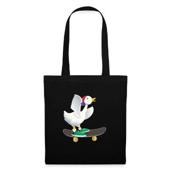 Skater canard - Sac en tissu - noir - Devant