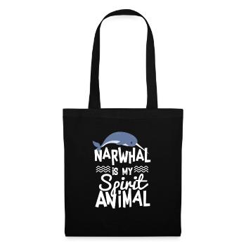 Le narval mignon est mon animal T-shirt d'esprit - Sac en tissu - noir - Devant
