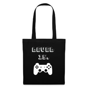 15 Birthday Gift Idea Gaming Geek - 15 Years - Tote Bag - black - Front