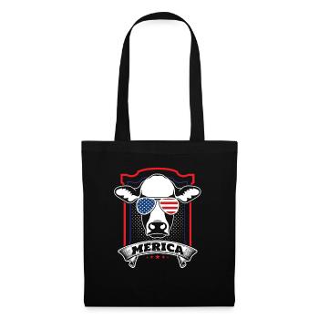 Amerikanische Patriot-Kuh - Stoffbeutel - Schwarz - Vorne