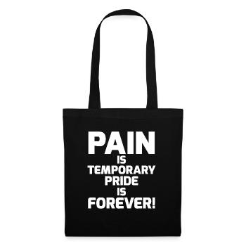 La douleur est temporaire La fierté est éternelle - la motivation - Sac en tissu - noir - Devant
