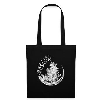 Bonsaï jardinier bonsaï arbre chemise cadeau oiseaux - Sac en tissu - noir - Devant