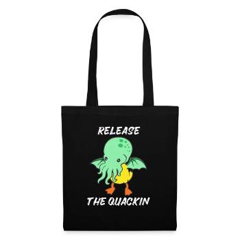 Relâchez le canard de canard Quackin Kraken Cthulhu - Sac en tissu - noir - Devant