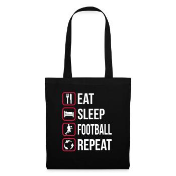 Mangez Sleep Football Répétez - Sac en tissu - noir - Devant