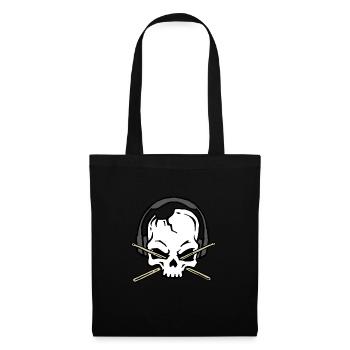 Drummer Baguettes Band Loud Metal Rock cadeau - Sac en tissu - noir - Devant