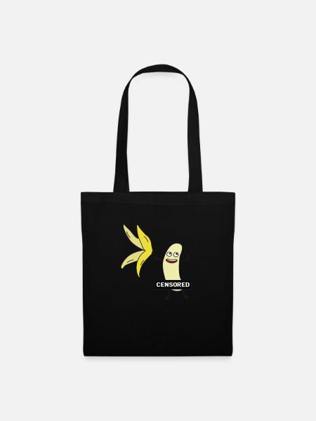 Früchte frucht lustig Geschenk Vegetarier Veganer - Stoffbeutel - Schwarz
