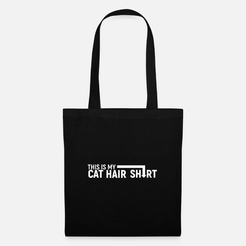 Poils de chat - Sac en tissu - noir