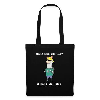 Alpaca Travel Cool Backpack Alpaca My Bags Gift - Tote Bag - black - Front
