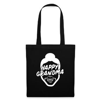 Happy grandma - Stoffbeutel - Schwarz - Vorne