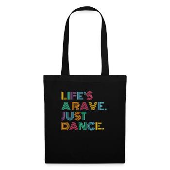 La vie est un cadeau coloré de musique de danse de Rave - Sac en tissu - noir - Devant