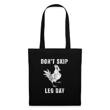 Ne laissez pas passer la jambe Jamie poulet GYM - Sac en tissu - noir - Devant