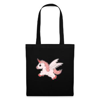 Unicorn wings fly pink baby kids gift - Tote Bag - black - Front