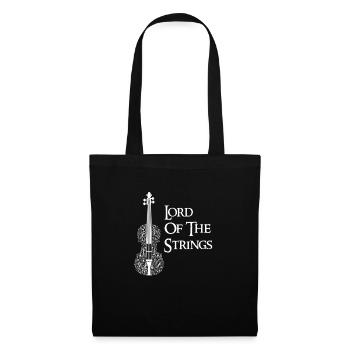 Strings Musik Geige Gitarre Lord Band Geschenk - Stoffbeutel - Schwarz - Vorne