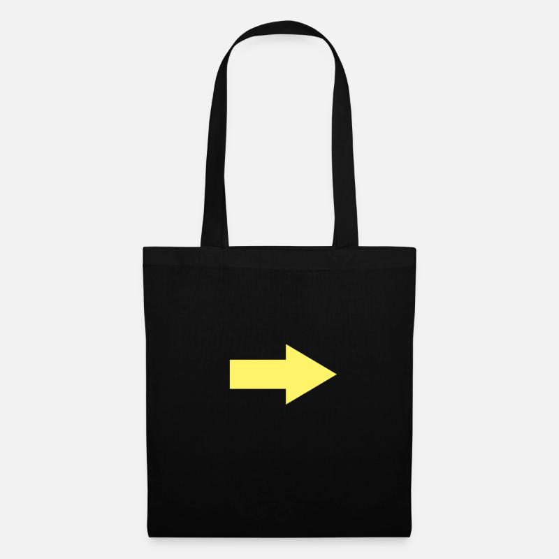 Camino de Santiago Jonch de Saint-Jacques flèche jaune - Sac en tissu - noir