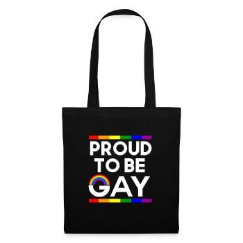 Proud to be gay - Tote Bag - black - Front
