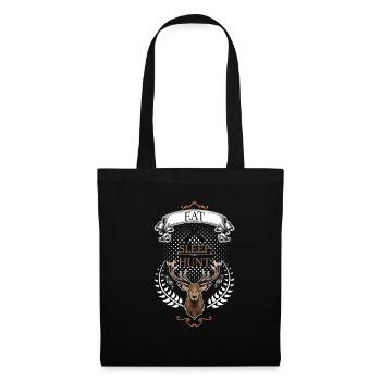 Mange, dors, chasse! - Sac en tissu - noir - Devant