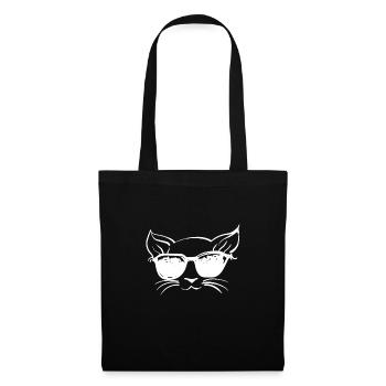 Cool Cat lunettes de soleil chat chat ami chat - Sac en tissu - noir - Devant
