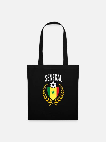 Senegal Soccer Jersey - Football Fan Support - Stoffbeutel - Schwarz
