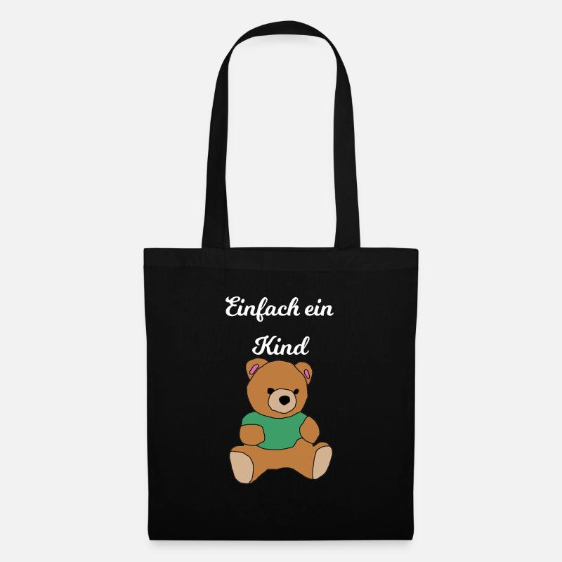 Teddybär - Stoffbeutel - Schwarz
