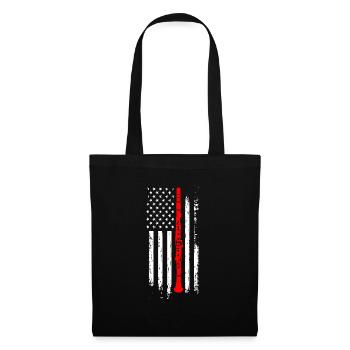 Klarinette Musiknoten Instrument Amerika - Stoffbeutel - Schwarz - Vorne