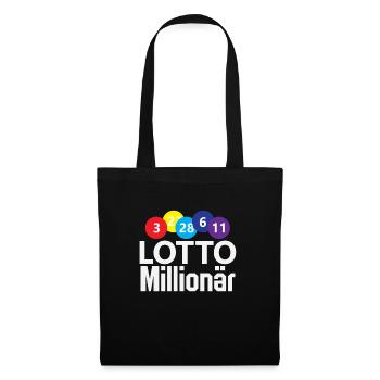 Lotto millionaire numbers money luck success - Tote Bag - black - Front