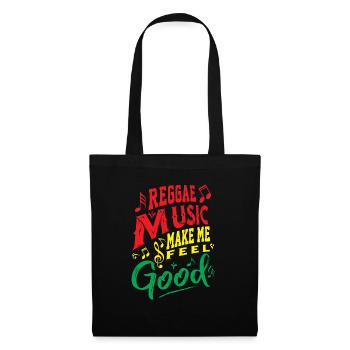Reggae Music Make Me Feel Good - Stoffbeutel - Schwarz - Vorne