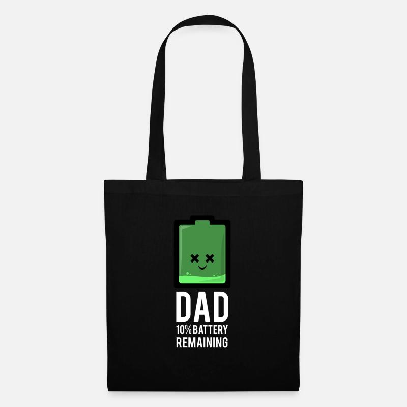 Dad 10% Battery Remaining - Tote Bag - black