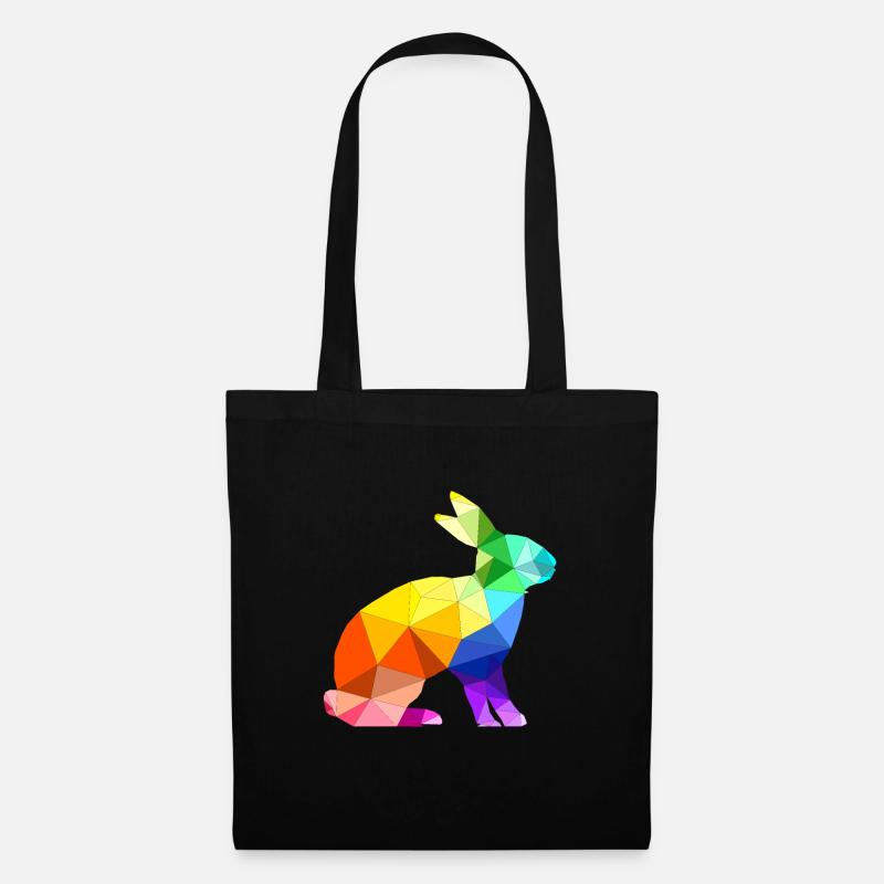Hase - Stoffbeutel - Schwarz