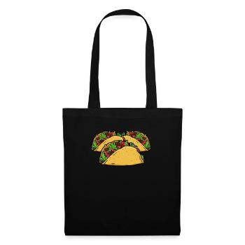 Tacos tacos mexicains fast food piquant espagnol - Sac en tissu - noir - Devant