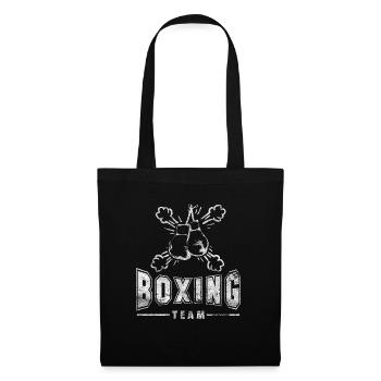Fight Boxer shirt Geschenk Boxing Boxhandschuhe - Stoffbeutel - Schwarz - Vorne
