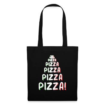Pizza Pizza Pizza - Sac en tissu - noir - Devant