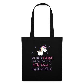 J’ai le plus beau cheval - Sac en tissu - noir - Devant