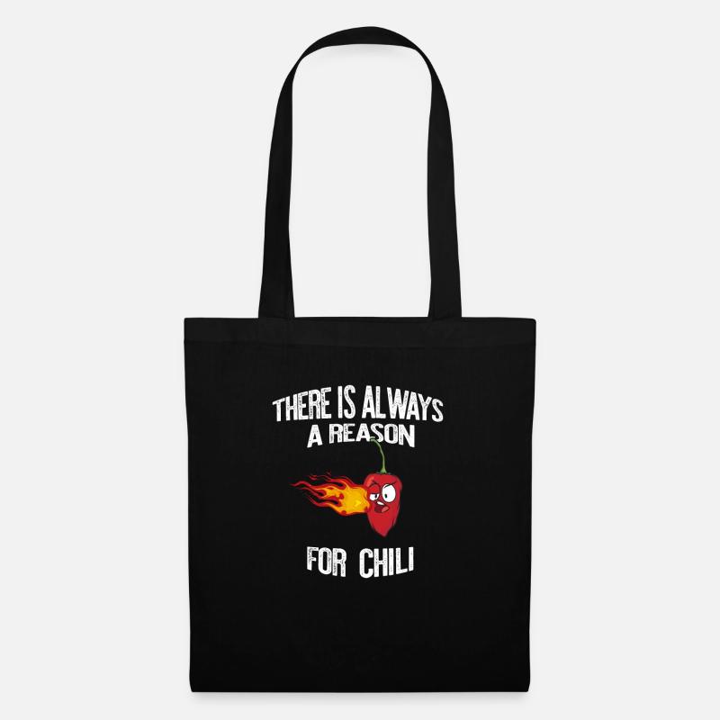 Grund Chili immer Habanero Geschenk Geschenkidee - Stoffbeutel - Schwarz