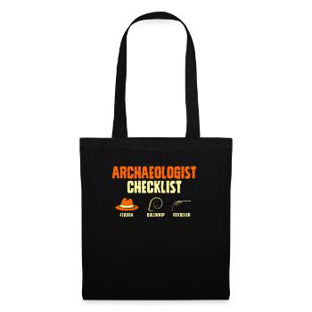 Archeology Checklist Hunting Adventure - Tote Bag - black - Front