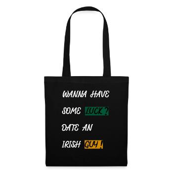IRLANDE - CHANCE - RENCONTRE - SIMPLE - Sac en tissu - noir - Devant