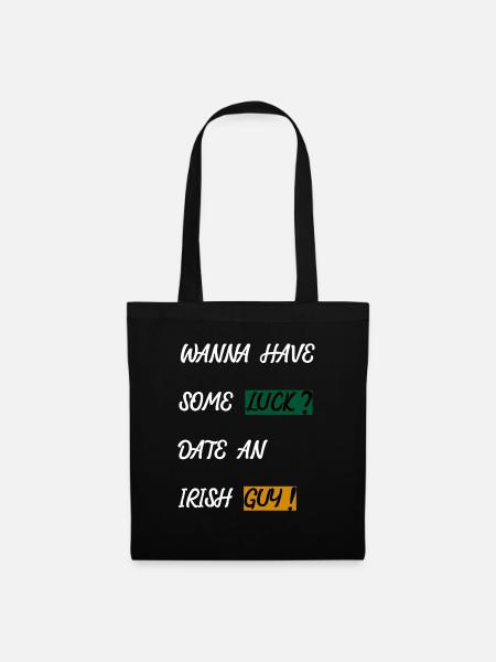 IRLAND - GLÜCK - DATING - SINGLE - Stoffbeutel - Schwarz